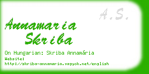annamaria skriba business card