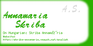 annamaria skriba business card